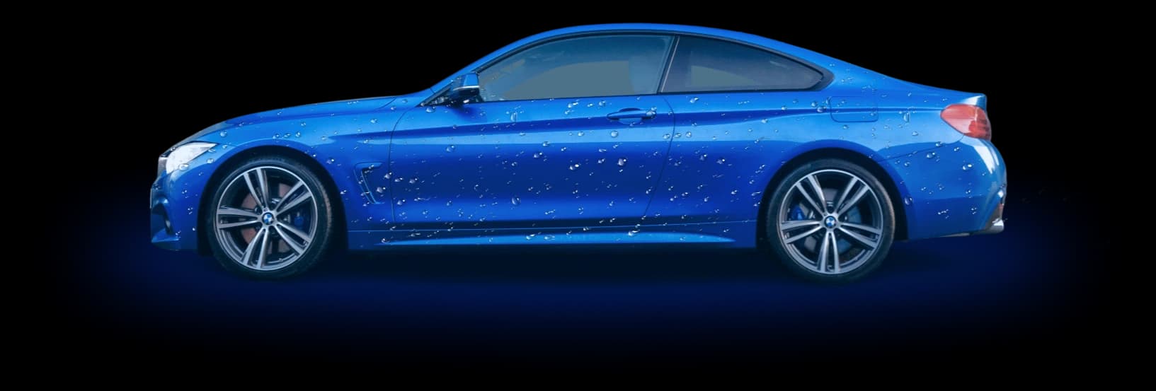 Luxury car being detailed